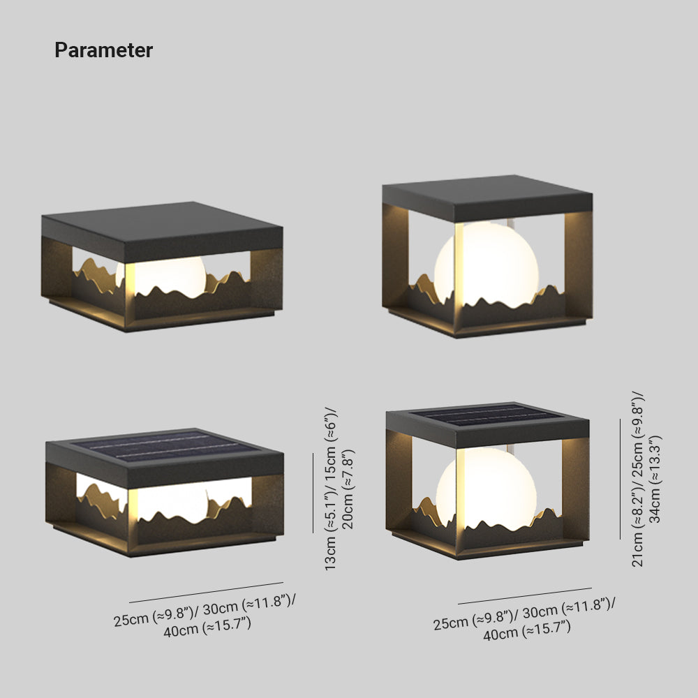 Ray Modern Mountain Metal Outdoor Lamp, Warm Light - Neutralighting