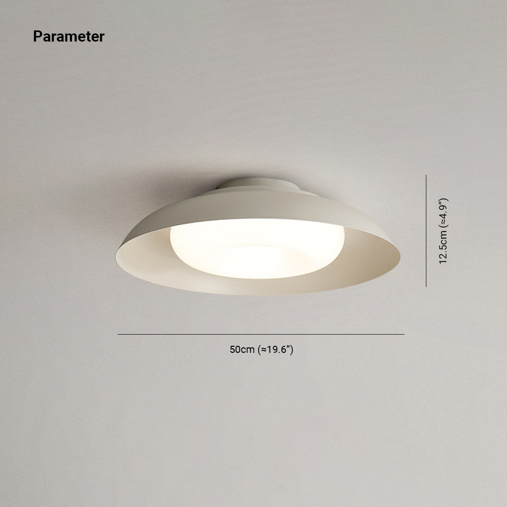 Arisha Nordic Bowl Acrylic Flush Mount Ceiling Light, White - Neutralighting