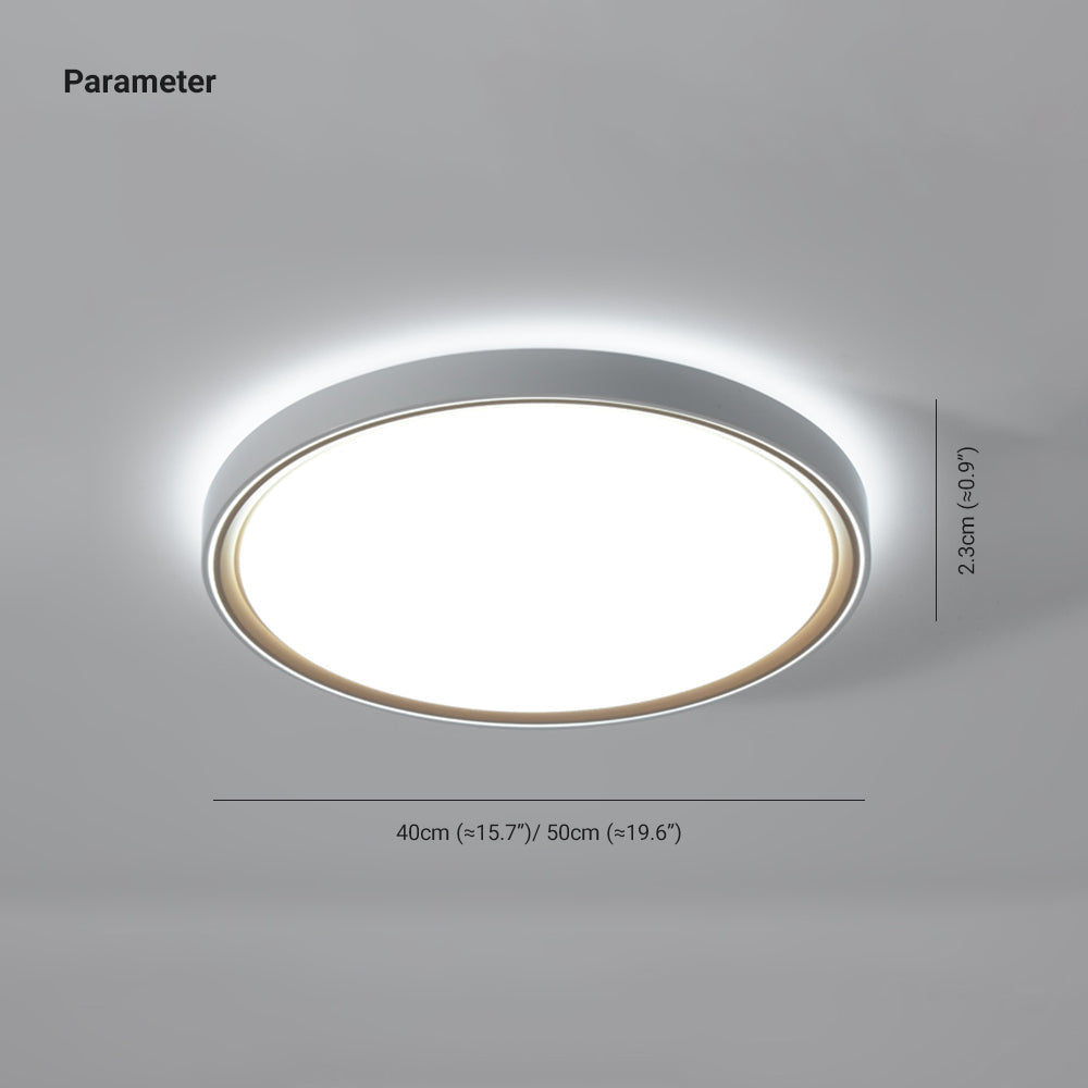 Arisha Minimalist Round/Square Metal/Acrylic Flush Mount Ceiling Light, Gold - Neutralighting
