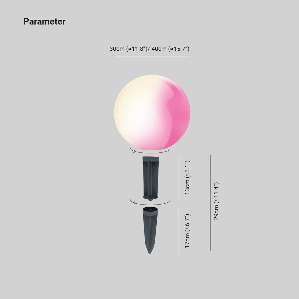 Ray Minimalist Globe LED Outdoor Light, Resin, White - Neutralighting