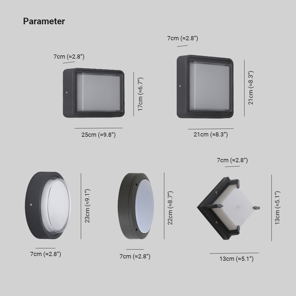 Ray Modern Flush Mount Ceiling Light, Metal/Acrylic, Square/Round, Black/Brown - Neutralighting