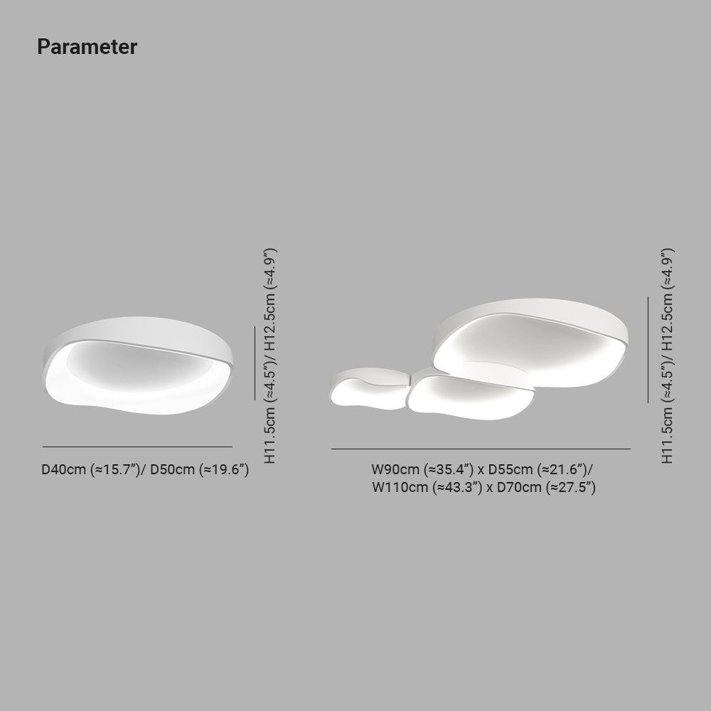 Arisha Modern Wave Flush Mount Ceiling Light - Neutralighting