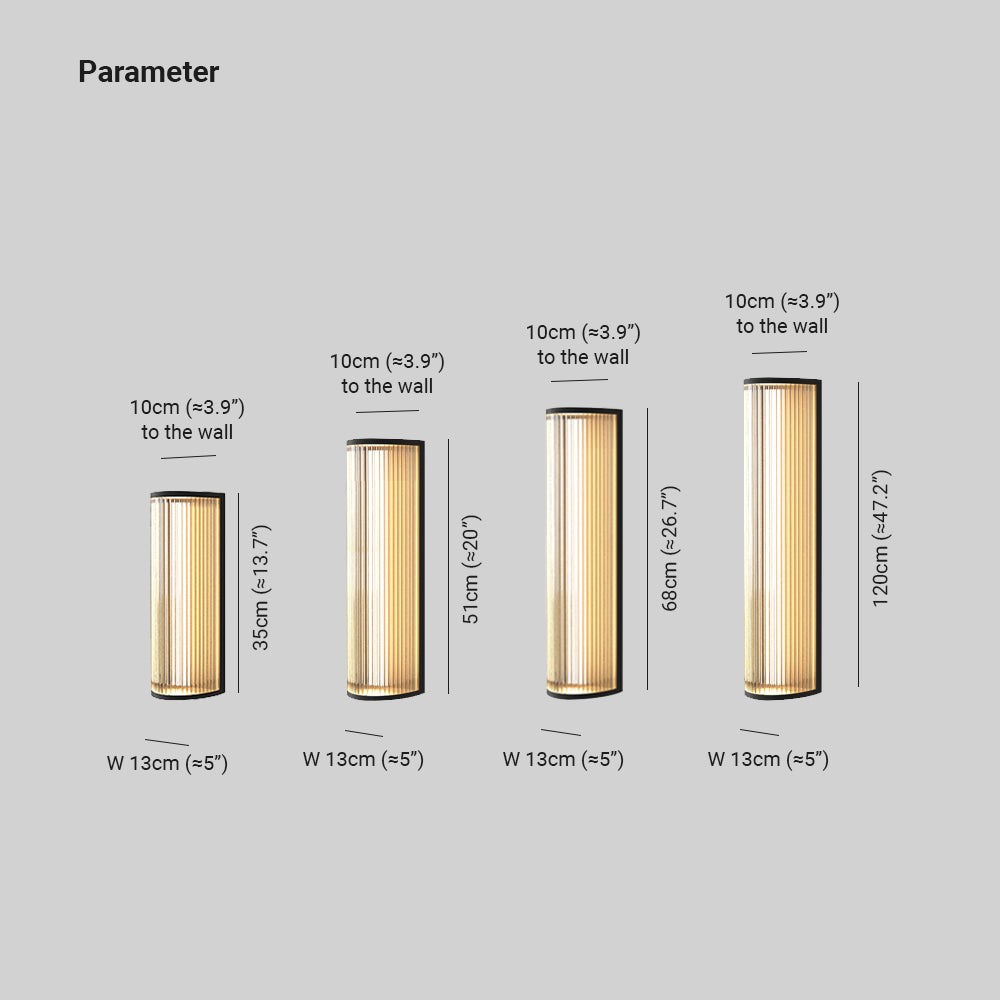 Ray Modern Semi-Cylindrical Outdoor Metal/Acrylic Wall Lamp, Clear/Black - Neutralighting