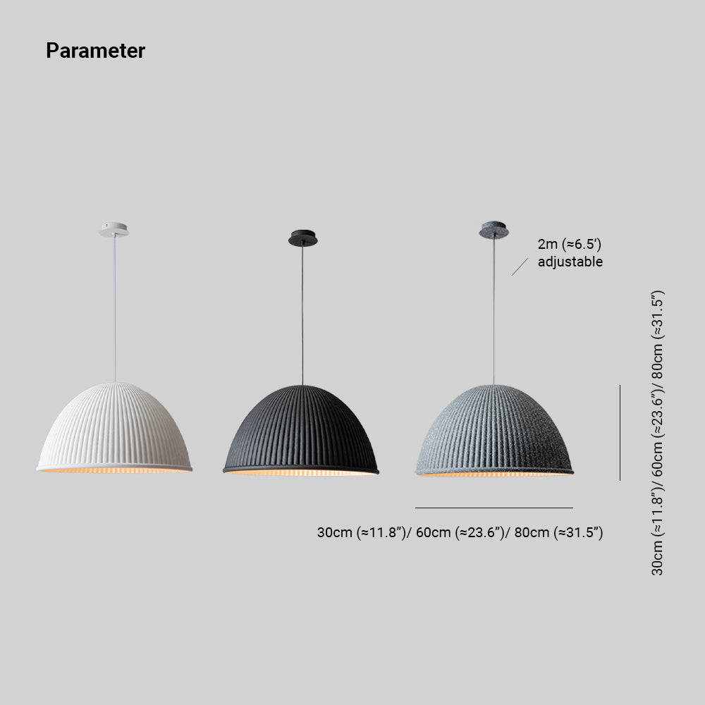 Valentina Modern Semi Resin Pendant Light, Grey/Black/White - Neutralighting