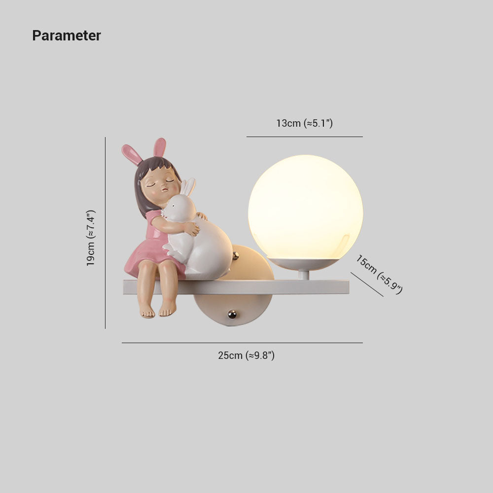 Aria Modern Metal/Glass Wall lamp, White & Pink - Neutralighting