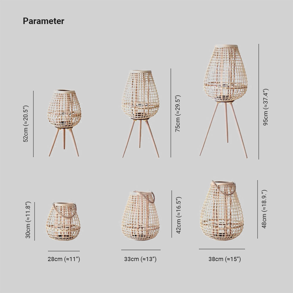 Ritta Floor Lamp, Wood & Rattan - Neutralighting