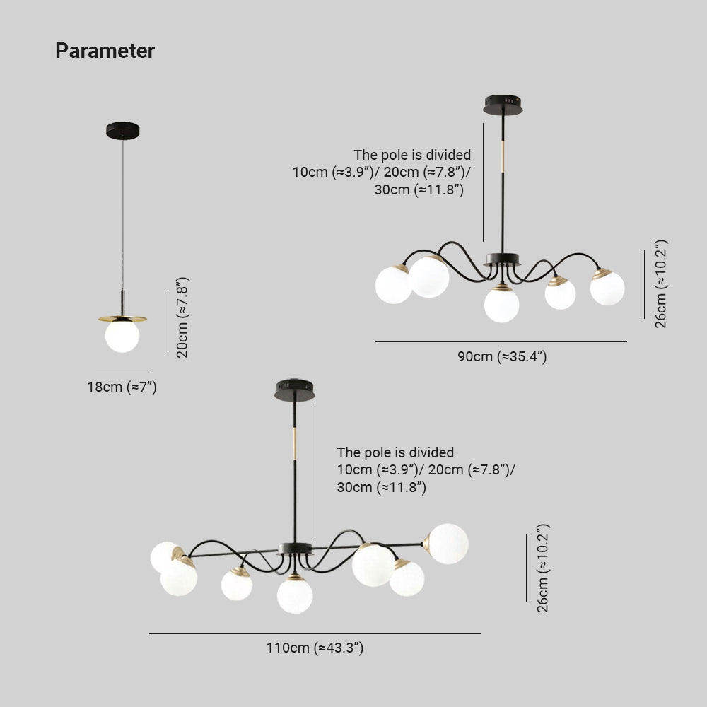 Valentina Chandelier, 1/5/7 Heads - Neutralighting