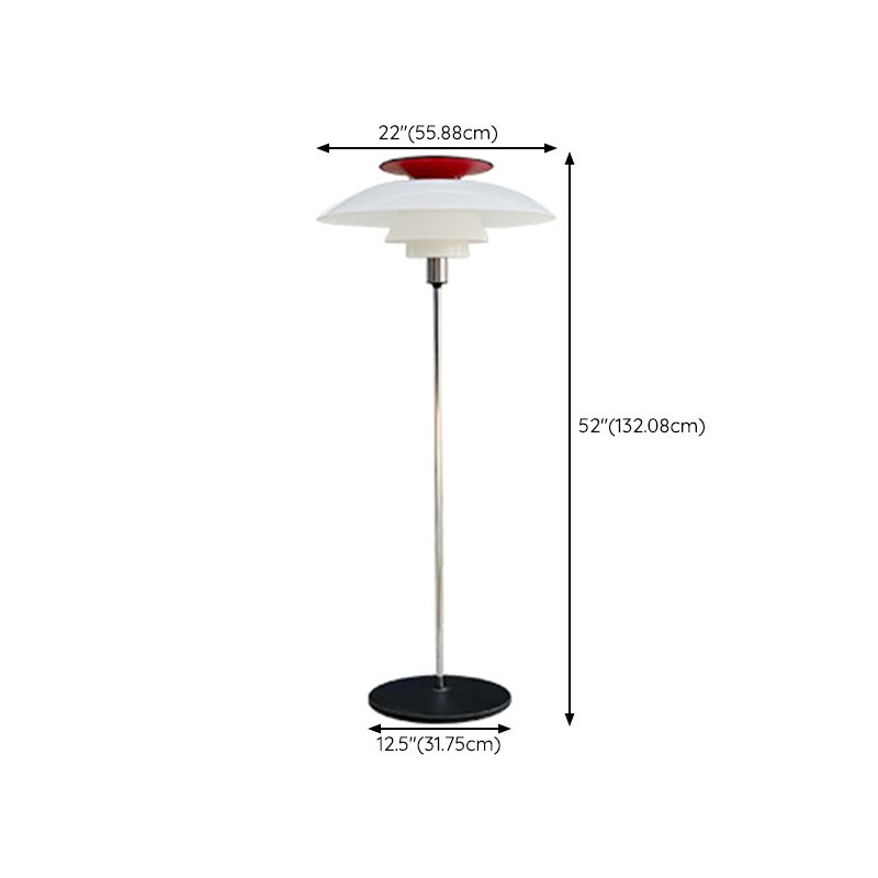 Salgado Modern Flying Saucer Metal Acrylic Floor Lamp - Neutralighting