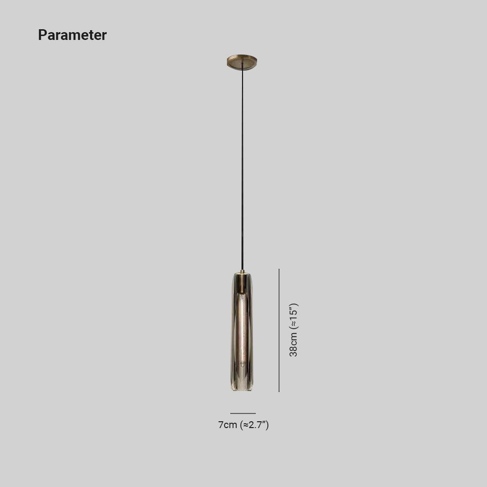 June Brass Designer Glass Pendant Lamp Smoky - Neutralighting