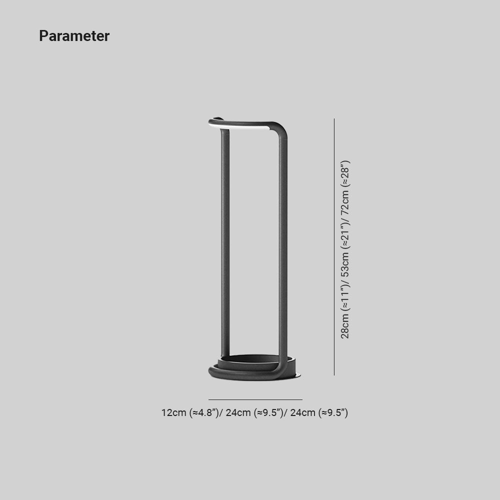 Ray Minimalist Rectangular Solar LED Outdoor Floor Lamp, Black - Neutralighting