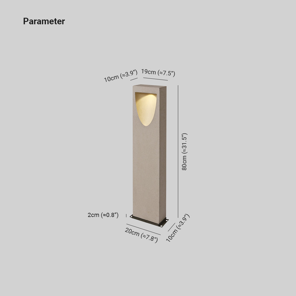 Ray Modern Stone Reflection Outdoor Path Light, Gray - Neutralighting