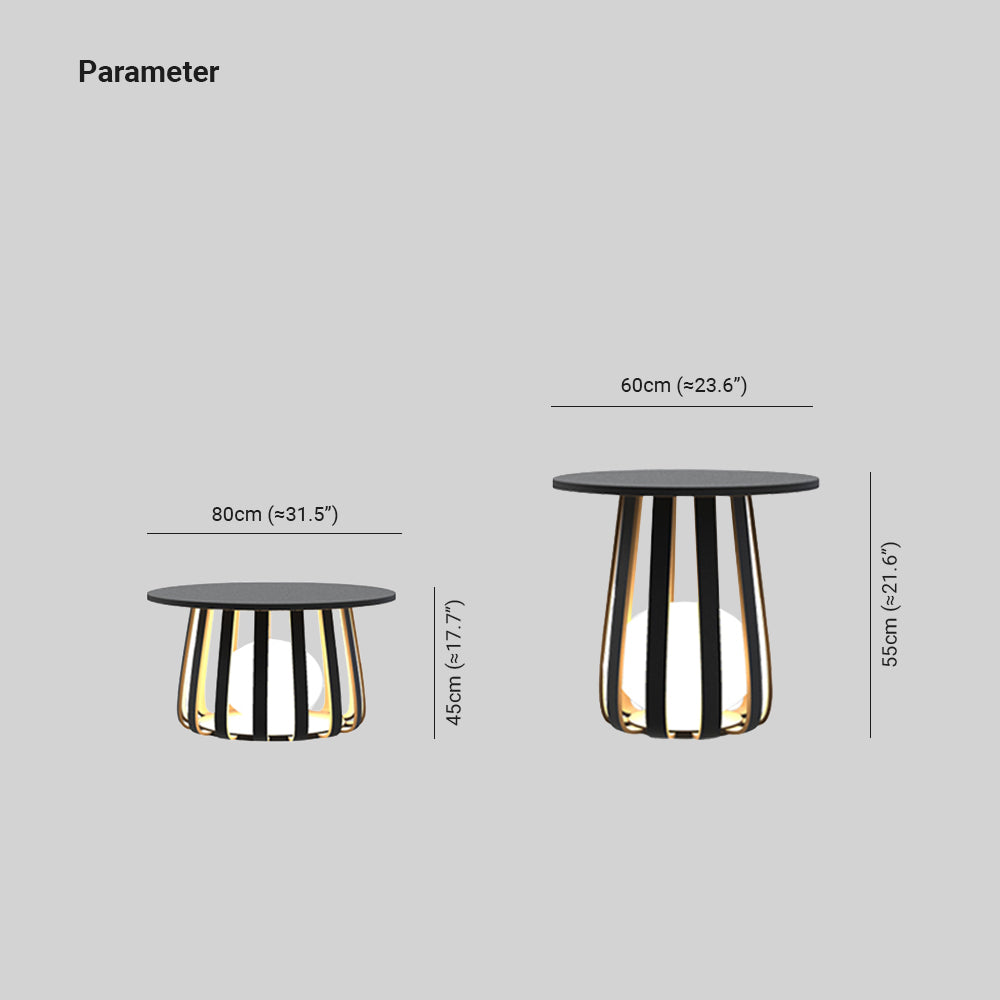 Ray Table Metal Outdoor Solar Floor Lamp, Hardwired/Solar, Black - Neutralighting