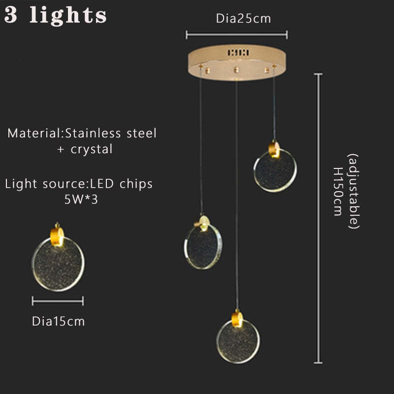 Kristy Luxury Circular Ripple Round Crystal Golden Chandelier - Neutralighting