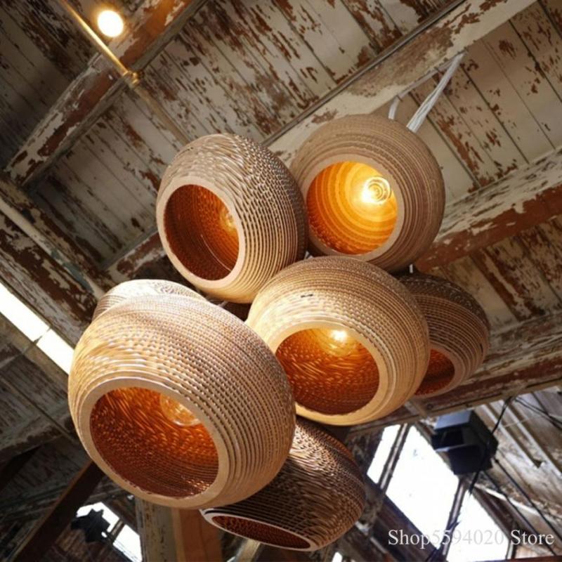 Muto Pastoral Silkworm Rustic Paper Pendant Light - Neutralighting
