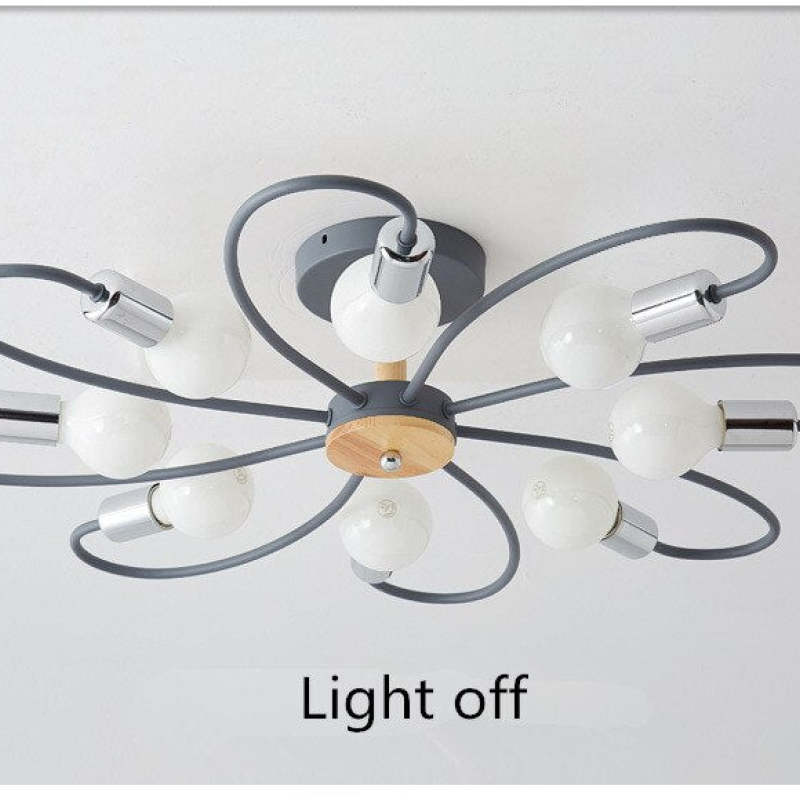 Arisha Elegant Metal/Glass Flush Mount Ceiling Light, Grey/Green - Neutralighting