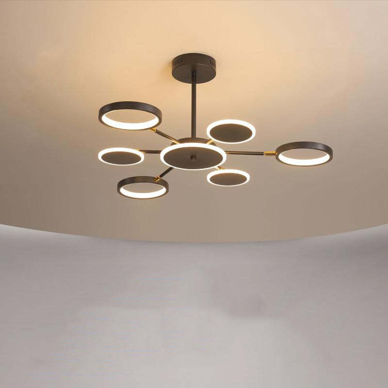 Arisha Modern Led Chandelier, Geometric, Black Dimmable - Neutralighting