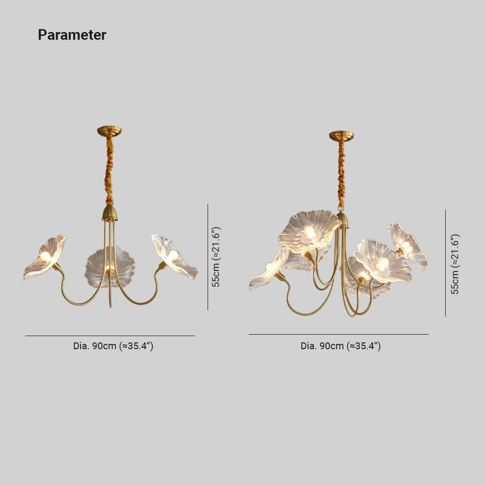 Calia Glass Chandelier - Neutralighting