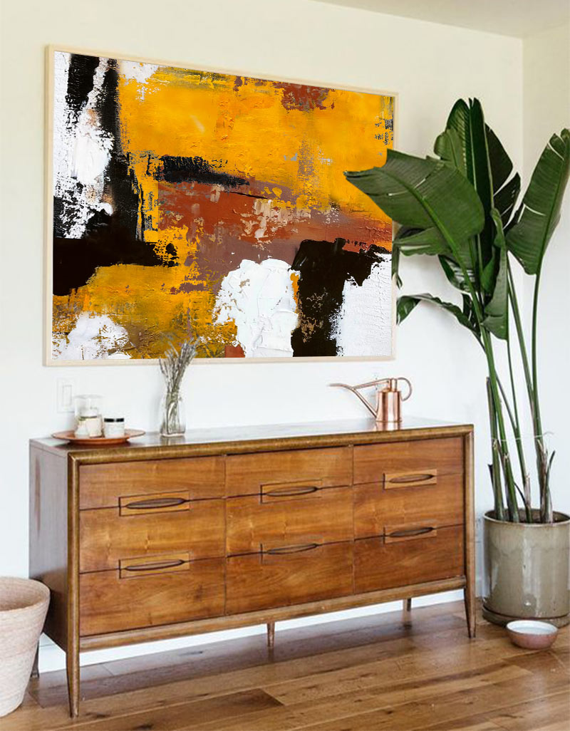 Burnt Orange Abstract Painting ABAH24 - Neutralighting