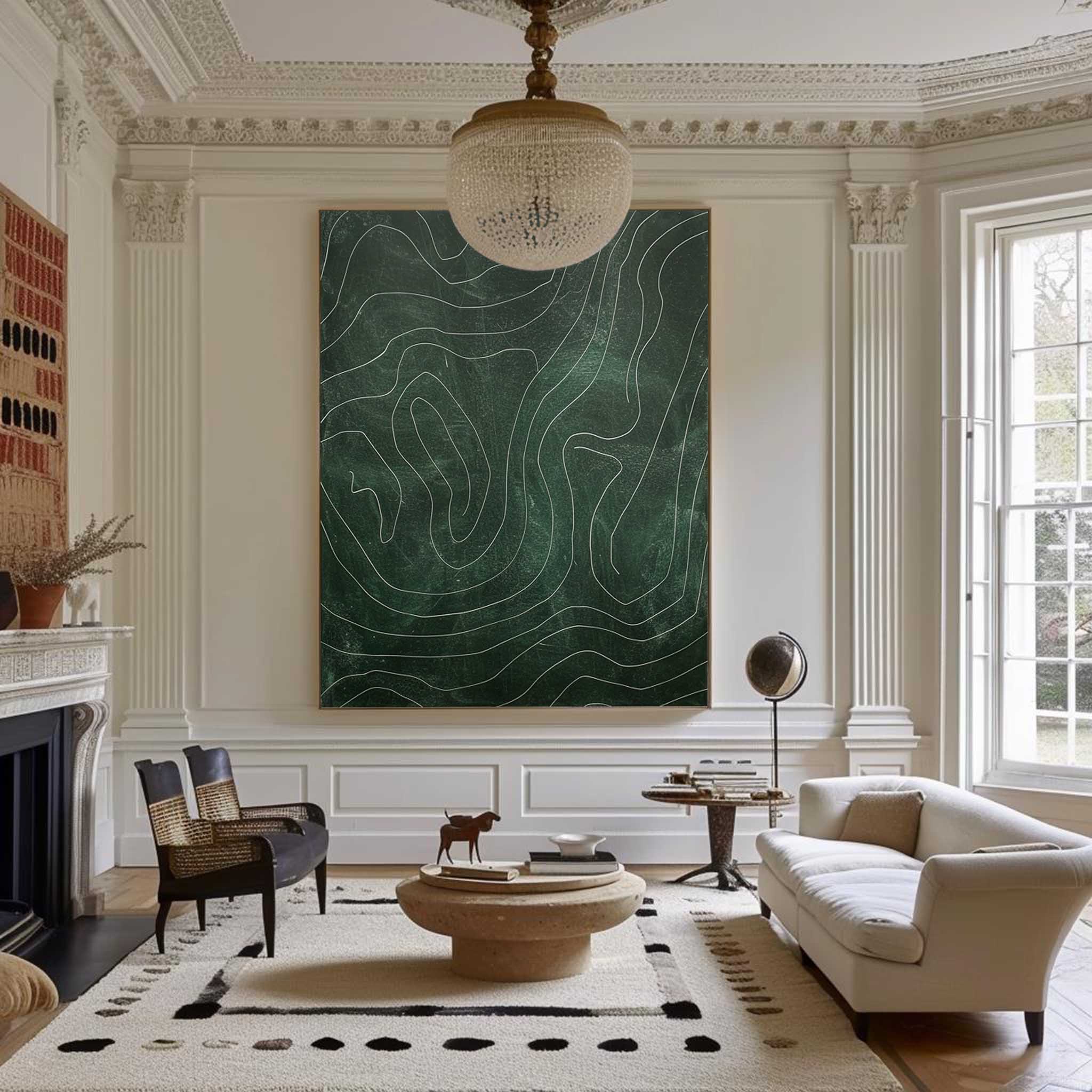 Emerald Topography Art Print
