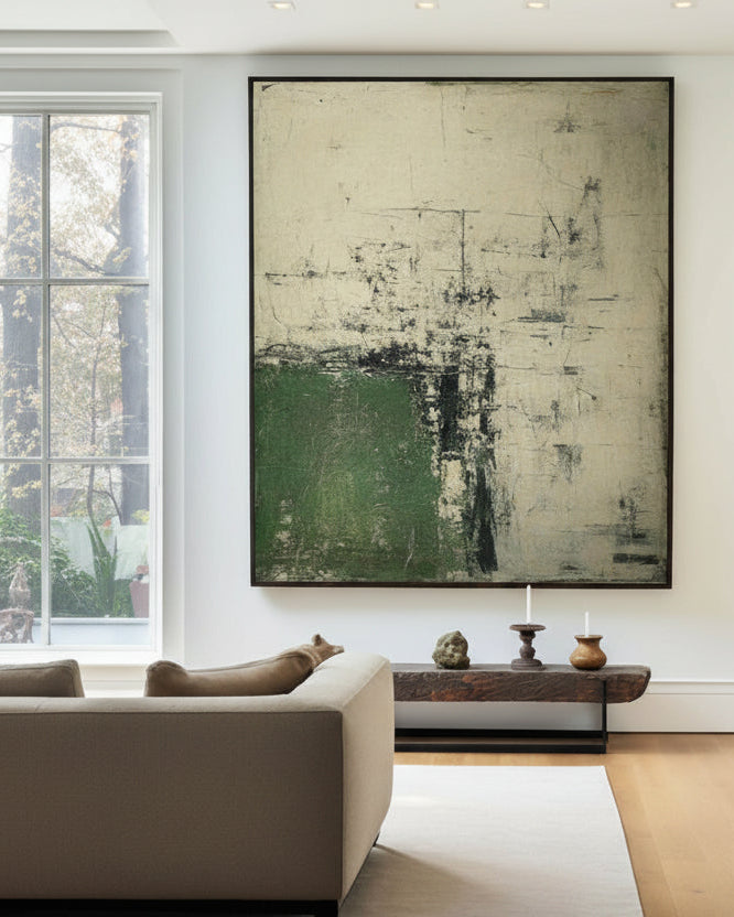 Modern Green Minimalist Painting