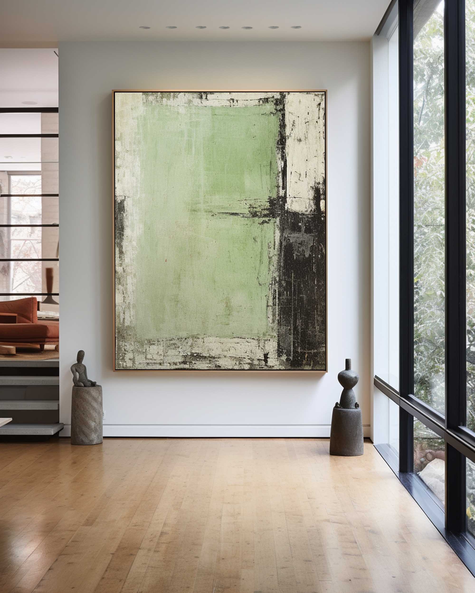 Modern Green Minimalist Painting