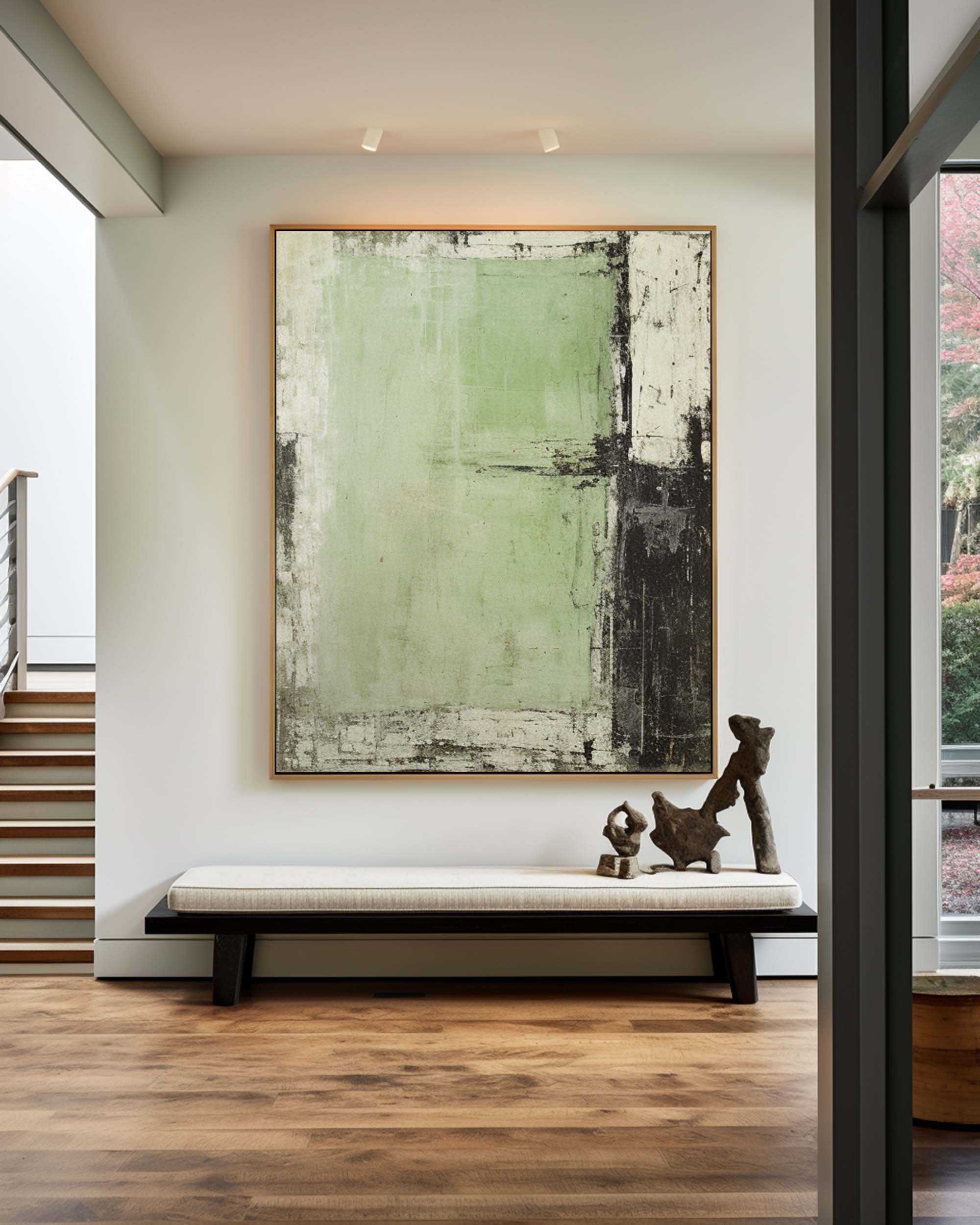 Modern Green Minimalist Painting