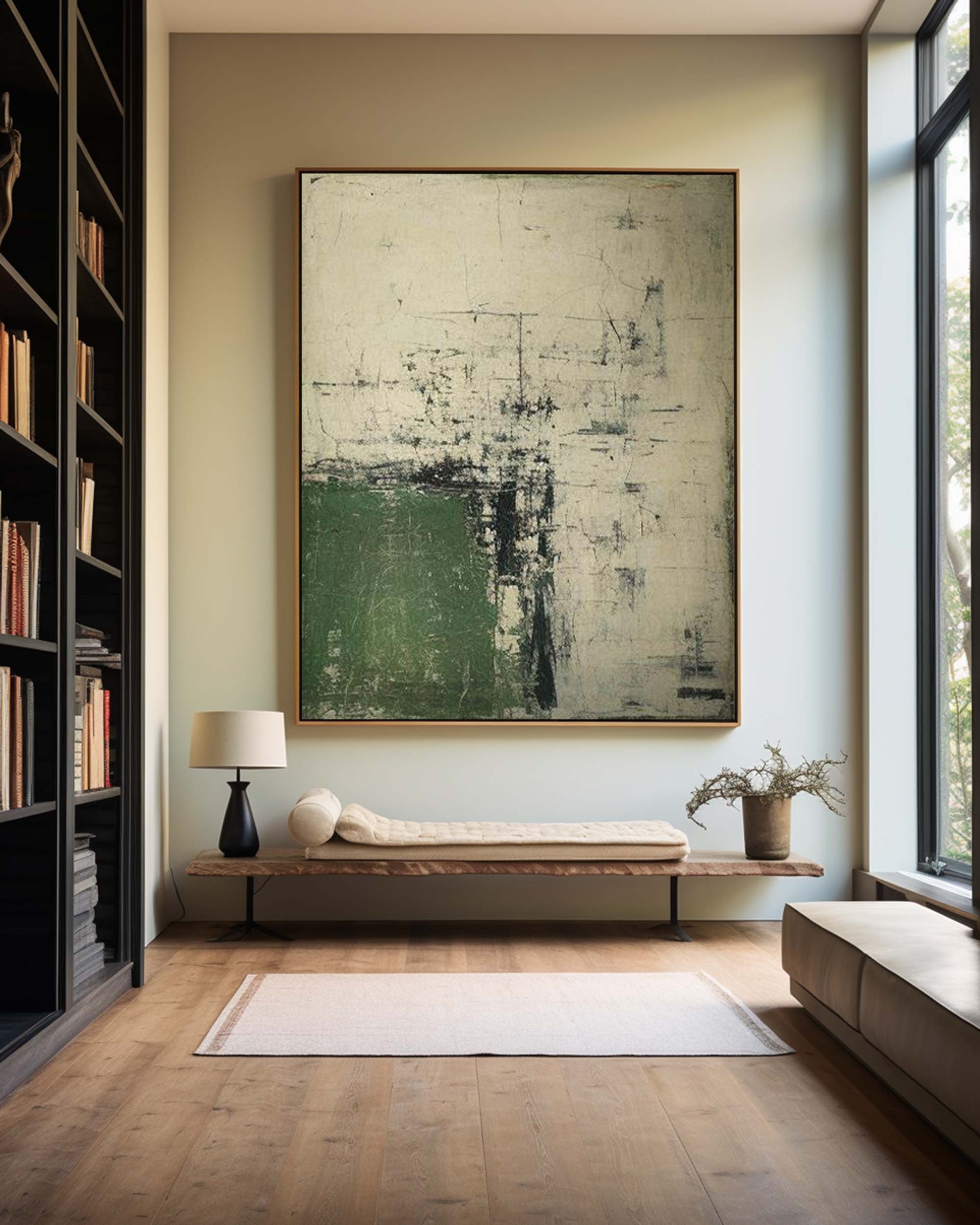 Modern Green Minimalist Painting