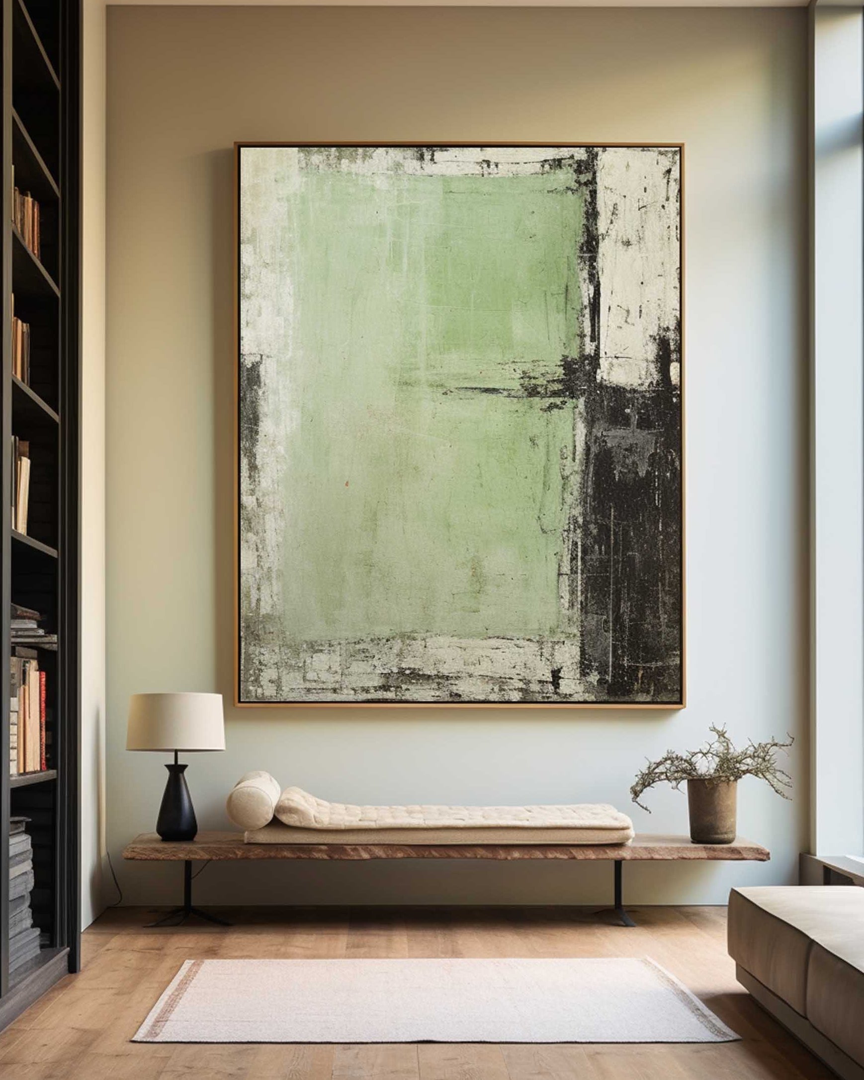Modern Green Minimalist Painting