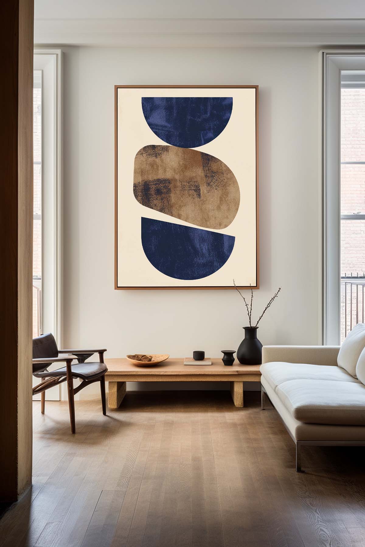 Wall Art Indigo Pebble Balance