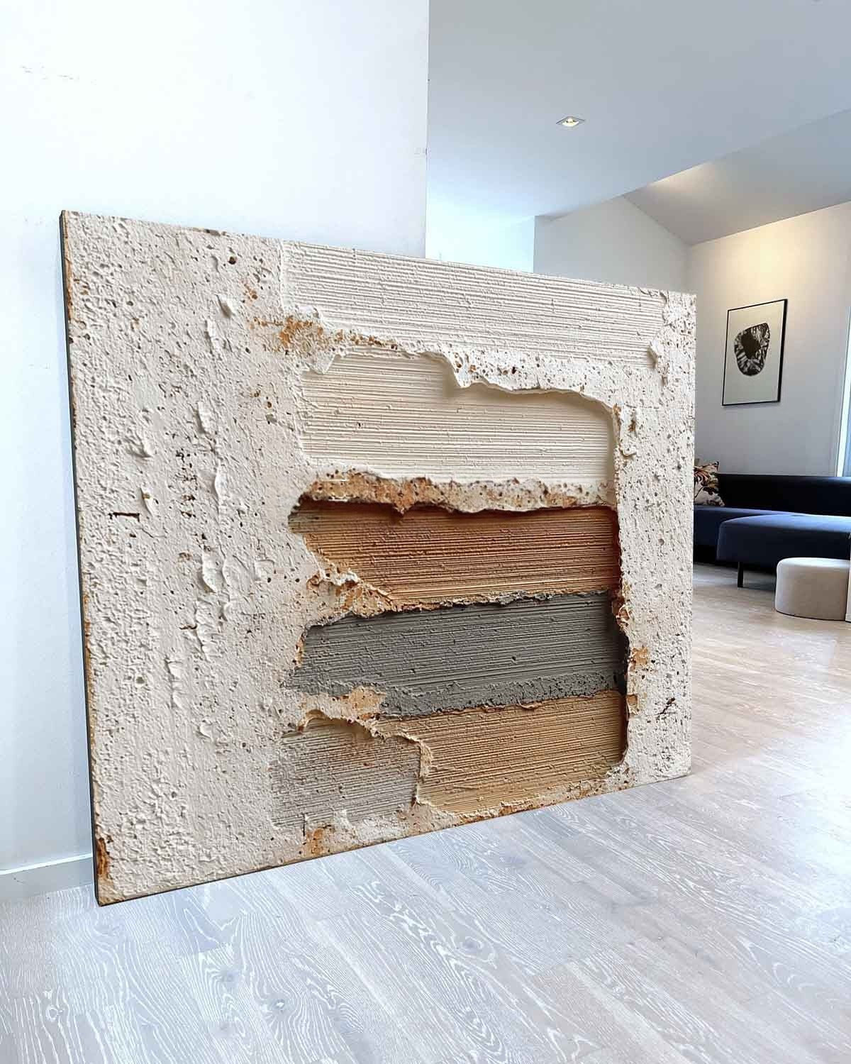 Wabi-Sabi Layered Peeling Wall Painting