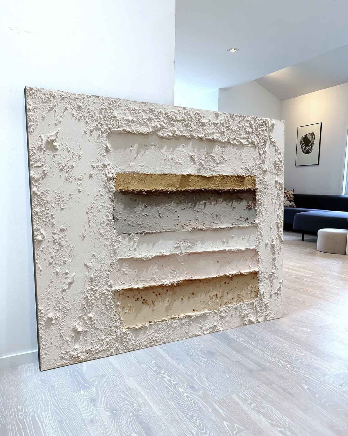 Wabi-Sabi Layered Horizontal Painting