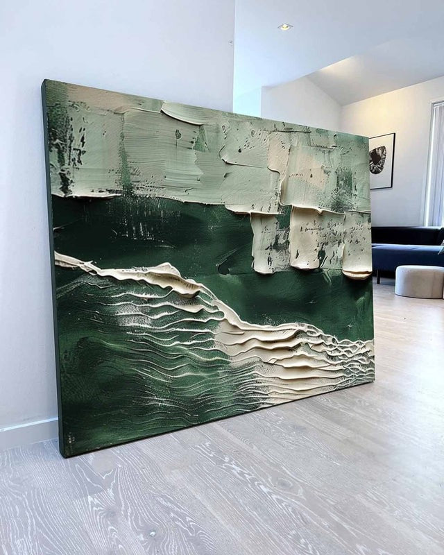 Wall Art Horizontal 3D Green Ocean