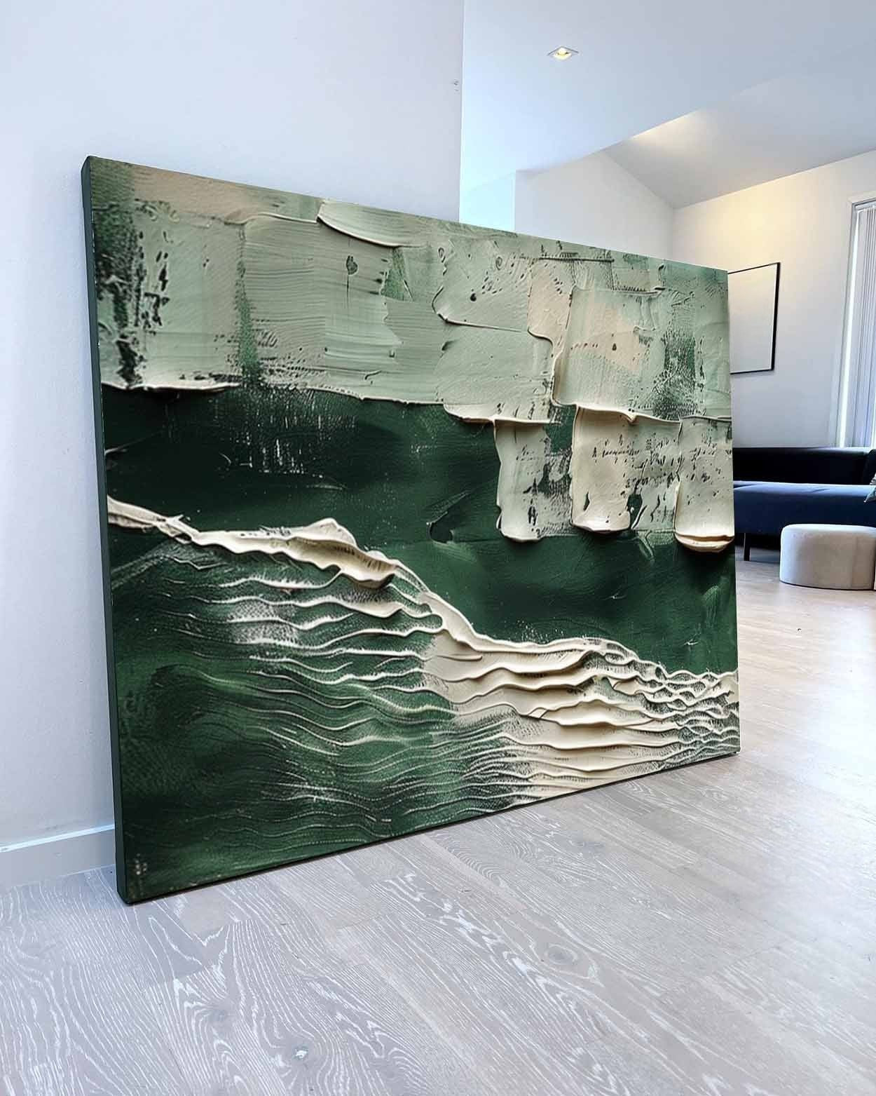 Wall Art Horizontal 3D Green Ocean