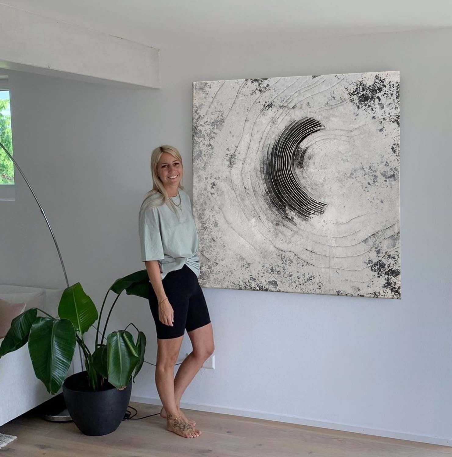 Wall Art 3D Concentric Circle Painting