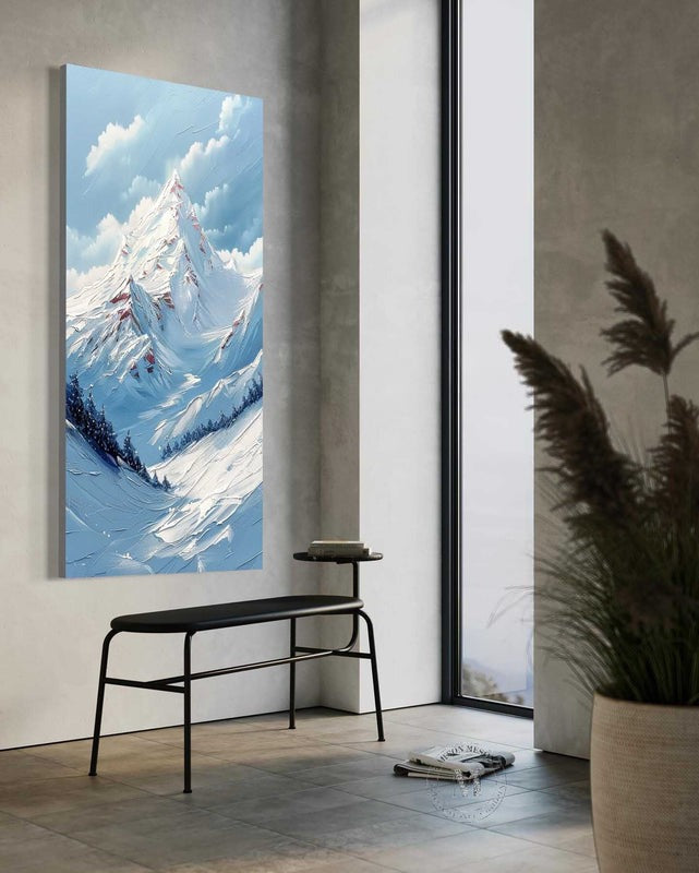 Wall Art Snow Mountain Blue Sky Landscape