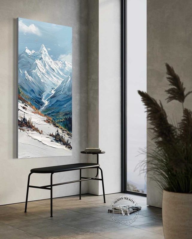 Wall Art Snow Mountain Clear Sky Snowscape