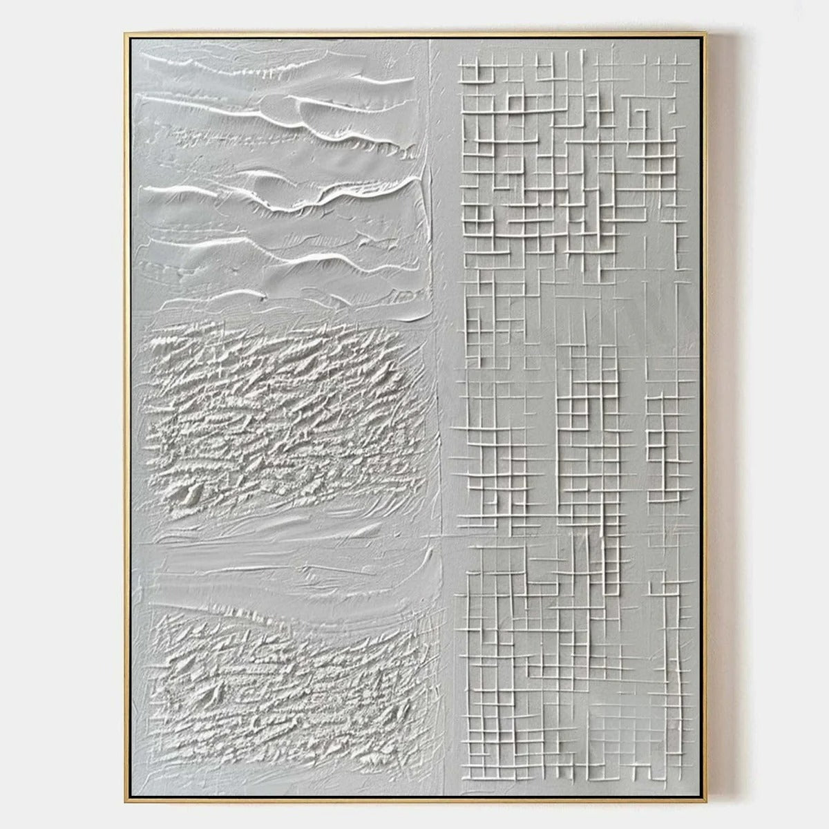 Neutral Tone Textured Plaster Art Texture Painting