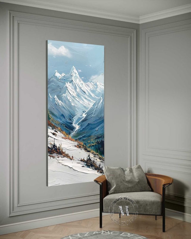 Wall Art Snow Mountain Clear Sky Snowscape