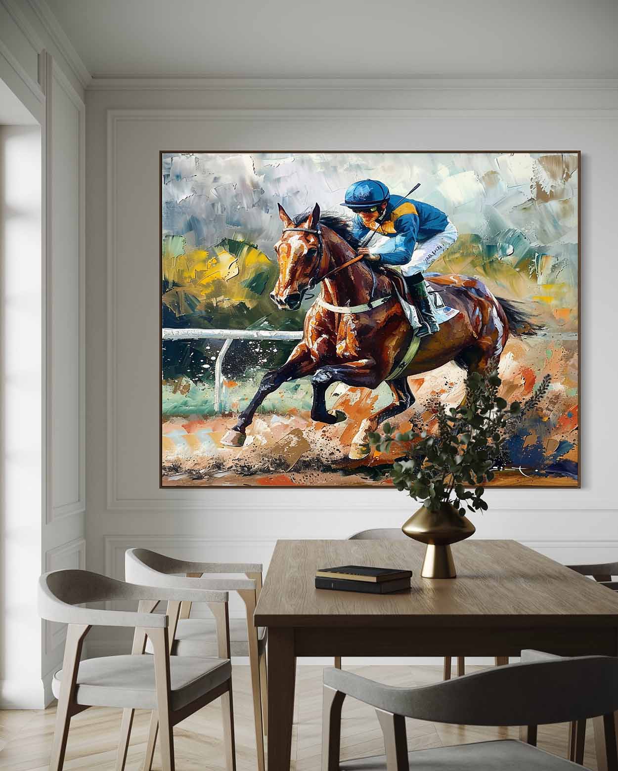 Wall Art Horse Warm Textured Realistic Rustic