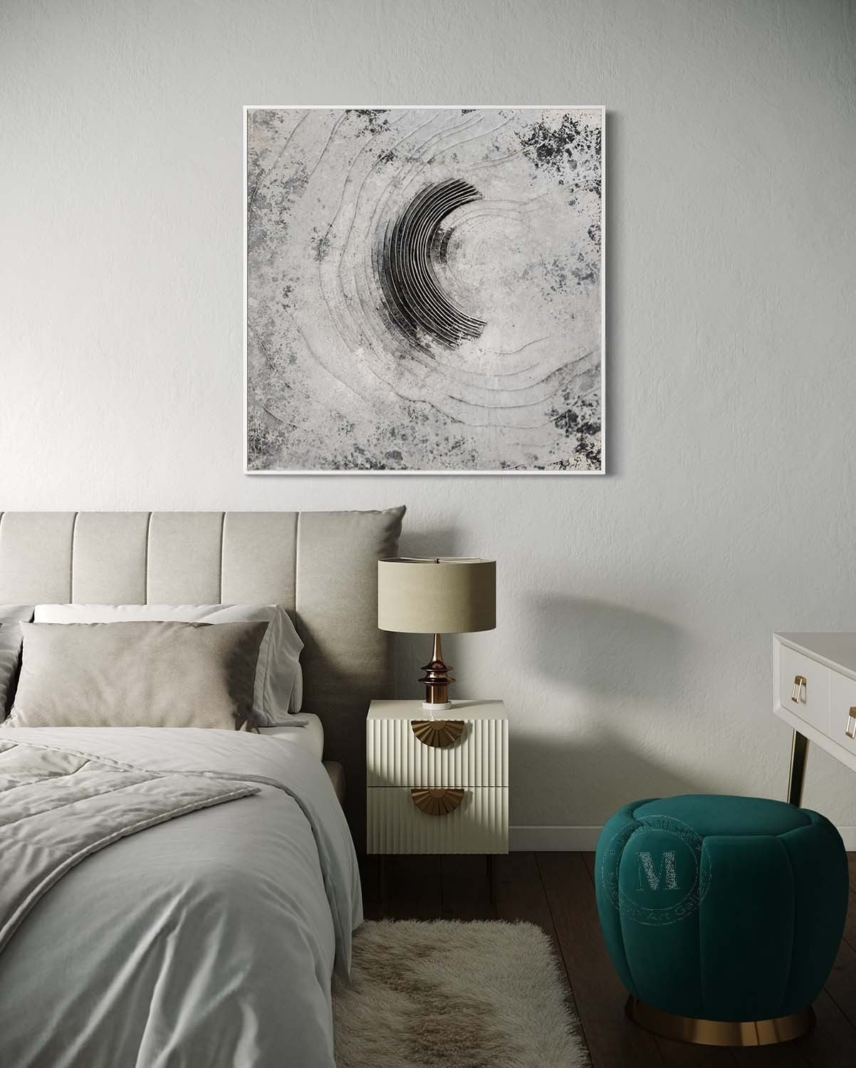 Wall Art 3D Concentric Circle Painting