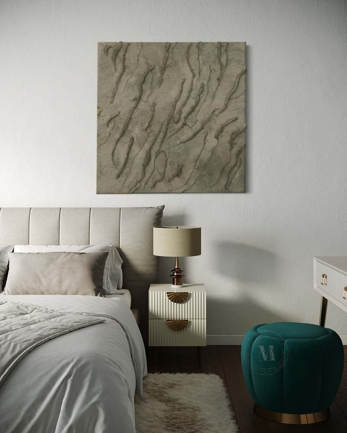 Wall Art Square 3D Texture Oil Painting