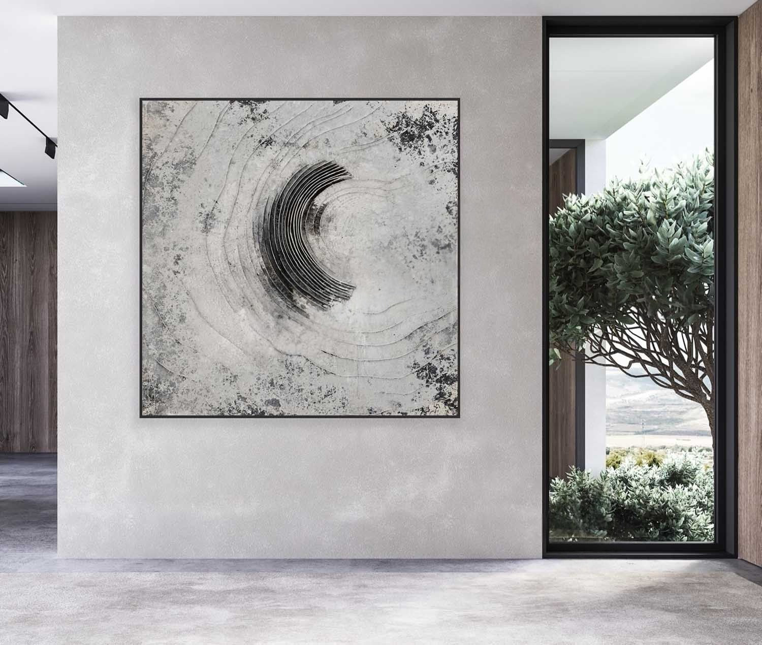 Wall Art 3D Concentric Circle Painting