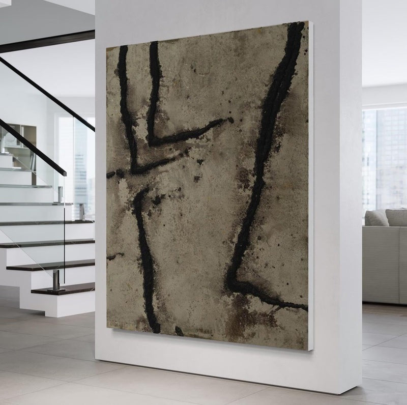 Wall Art Thick Black Abstract Line Abstract