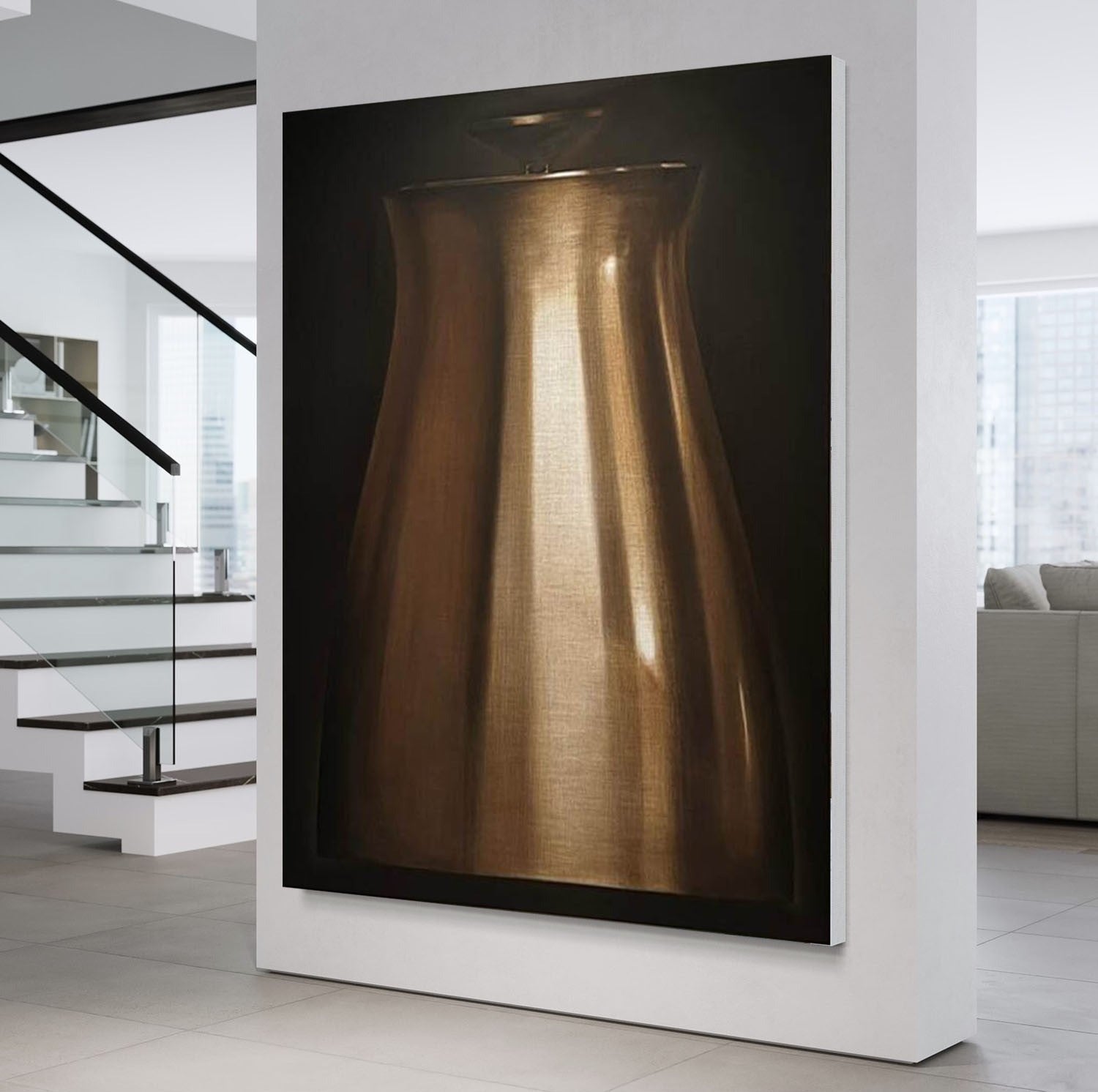 Wall Art Luxe Textured Metallic Vase