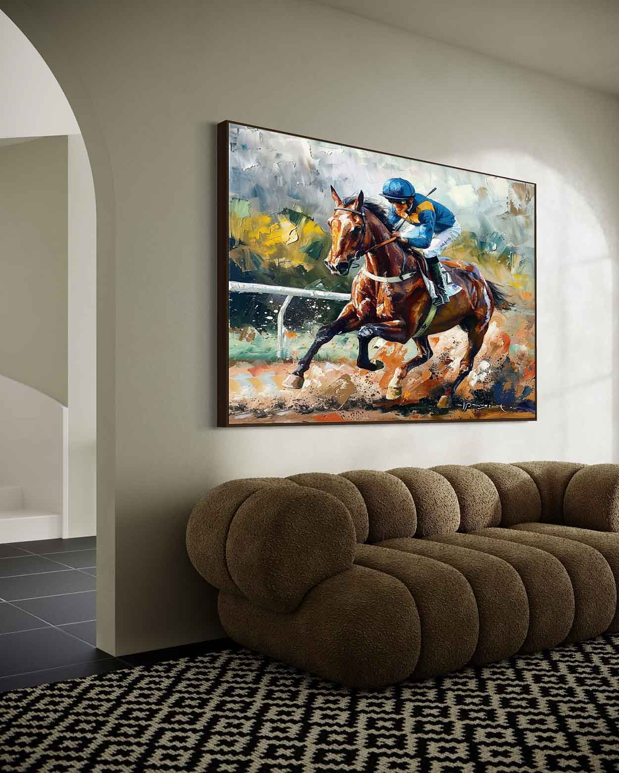 Wall Art Horse Warm Textured Realistic Rustic