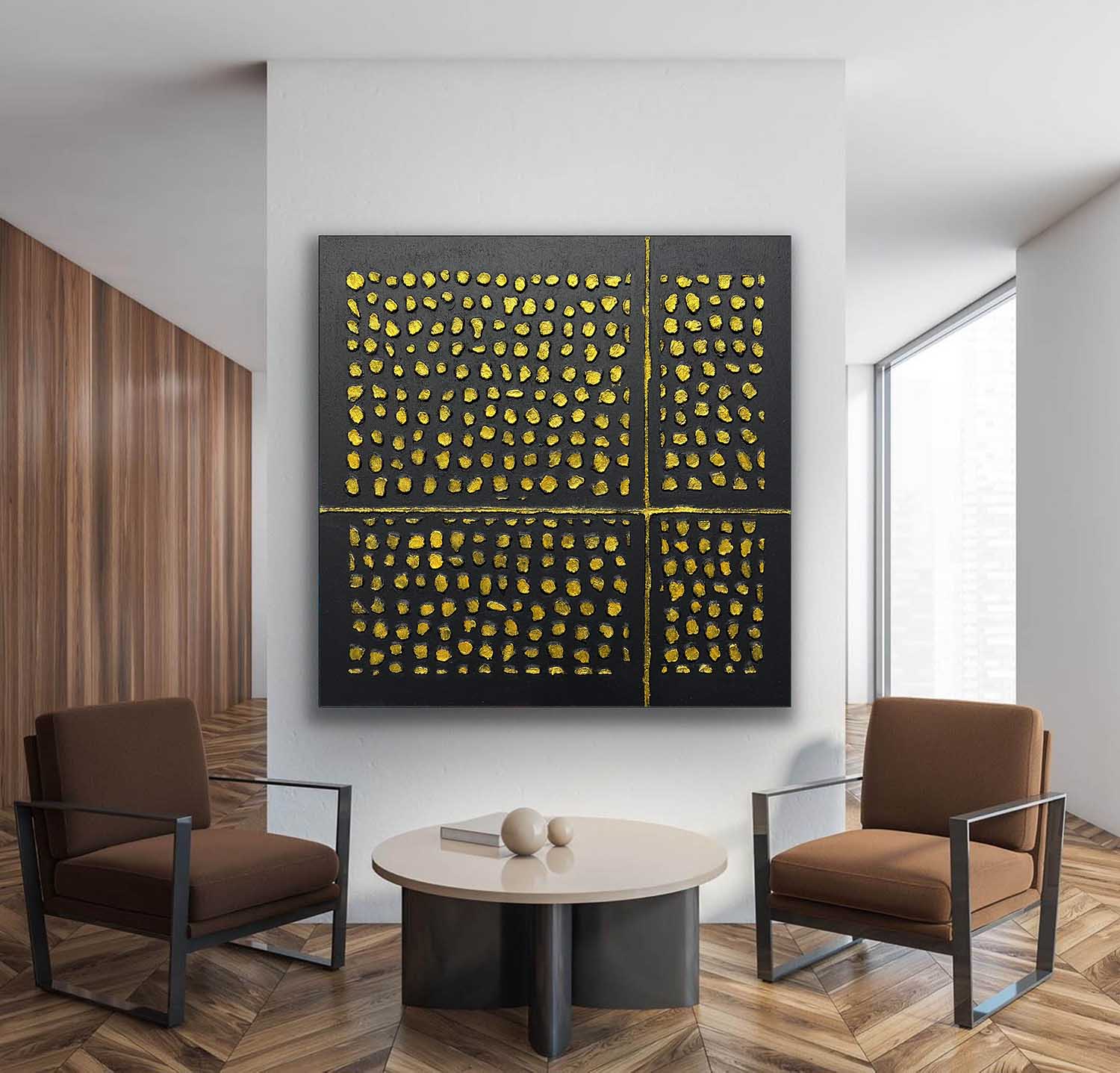 Wall Art Grid Pattern Geometric Abstract Luxury