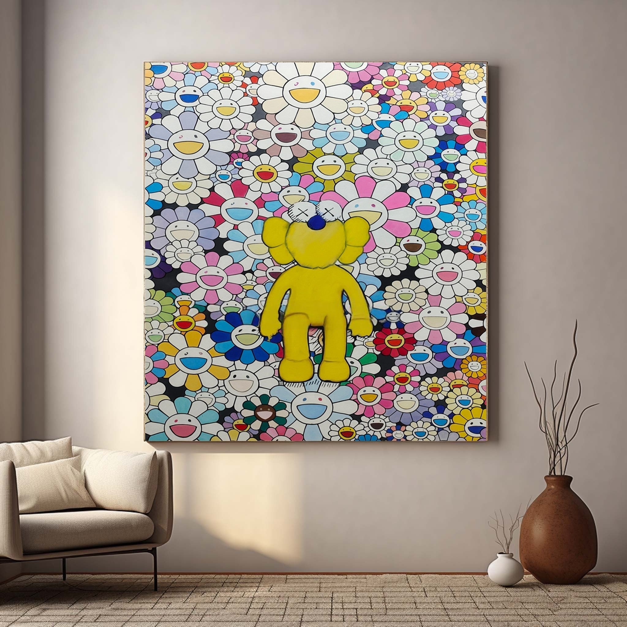 Bearbrick Takashi Murakami Pop Art Painting