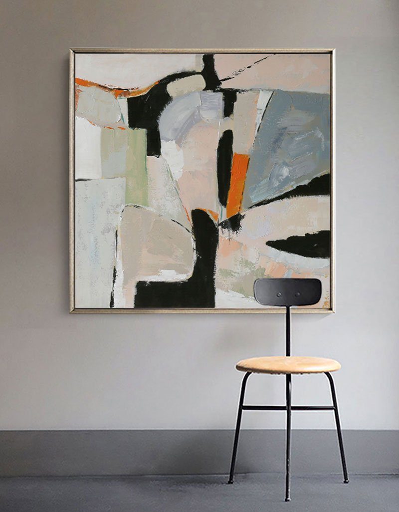 Modern Abstract Geometric Textured Wall Art