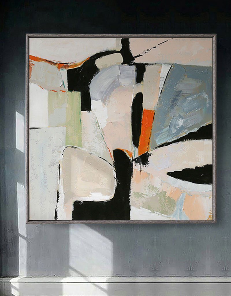 Modern Abstract Geometric Textured Wall Art