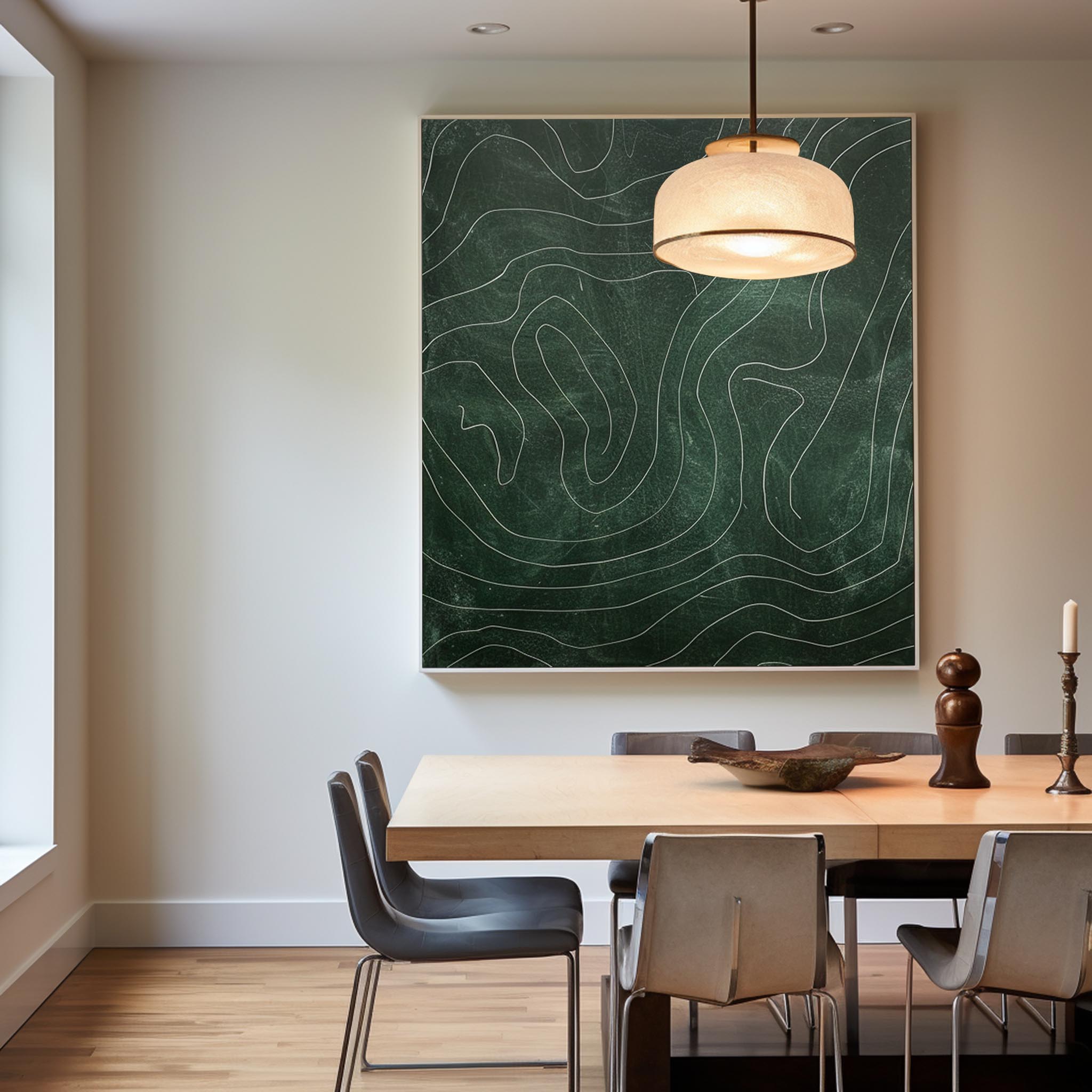 Emerald Topography Art Print